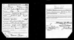 Edward Green Draft Registration Card 1917-1918