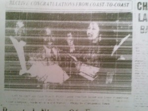 Left to right are Luis Rusell, Eddie Green, Gee,-Gee James aid Louie Armstrong, •/ho on Friday night, over station WJZ, under the sponsorship of the Flelschman Yeast Company, made show world history.—Photo by Continental News.